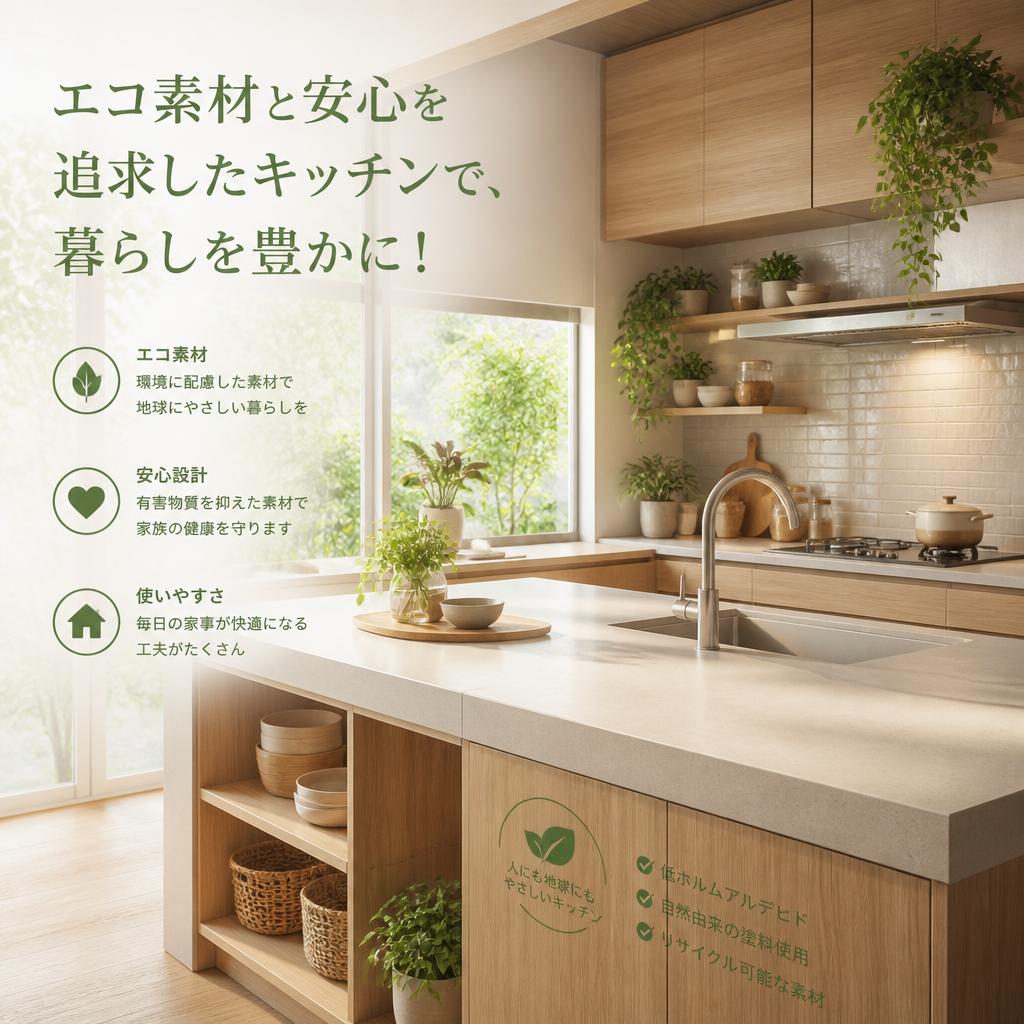 エコ素材と安心を追求したキッチンで、暮らしを豊かに！