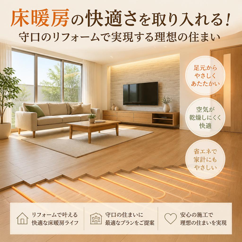 床暖房の快適さを取り入れる！守口のリフォームで実現する理想の住まい
