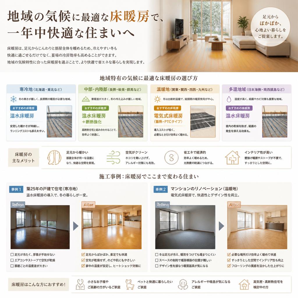 守口市での床暖房リフォーム事例
