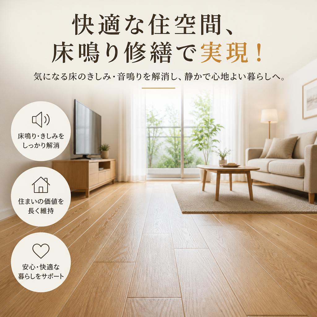 快適な住空間、床鳴り修繕で実現！