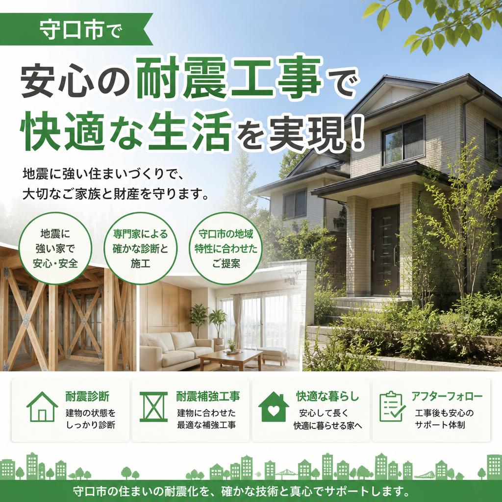 守口市で安心の耐震工事で快適な生活を実現！